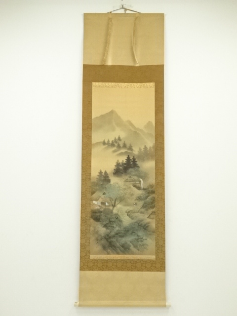JAPANESE HANGING SCROLL / HAND PAINTED / LANDSCAPE